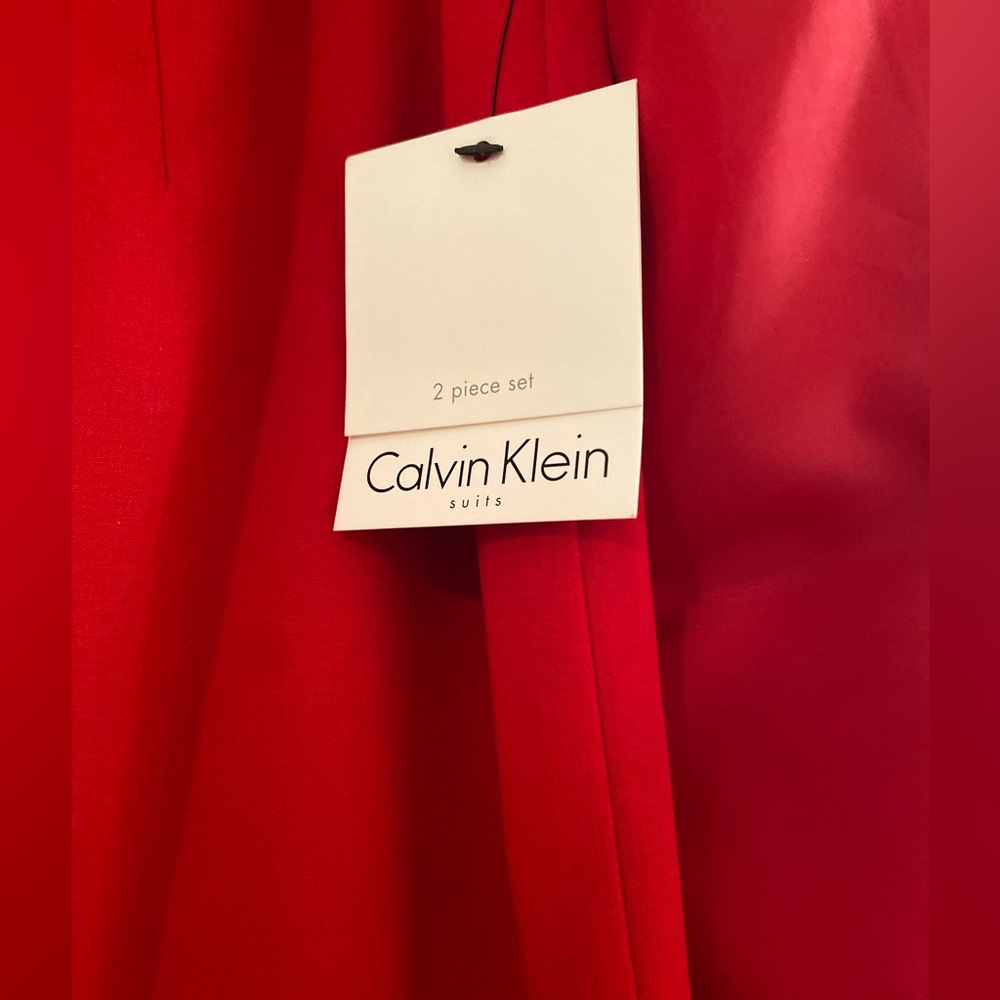 Red Calvin Klein Suit | Size 4
